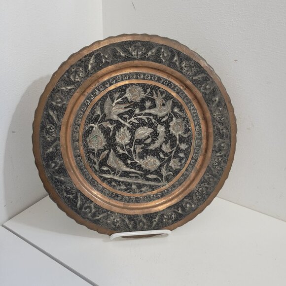 Rare Antique Middle Eastern/Persian Tree of Life Copper Tray